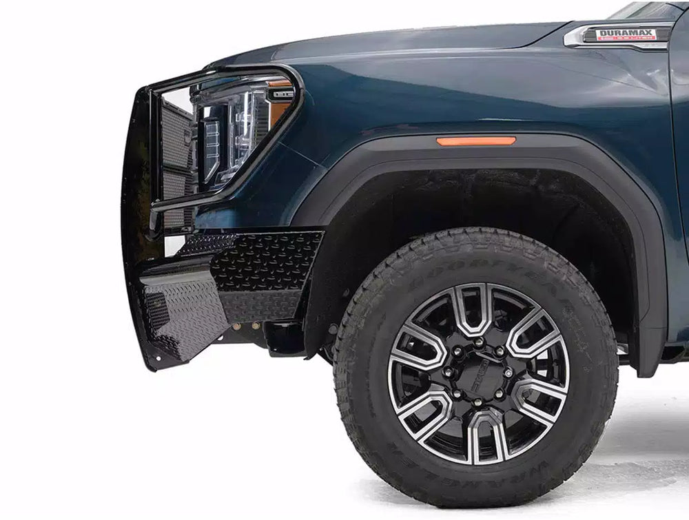 20C SIERRA 2500/3500 BLACK STEEL FRONT BUMPER W/ FULL GRILL GUARD