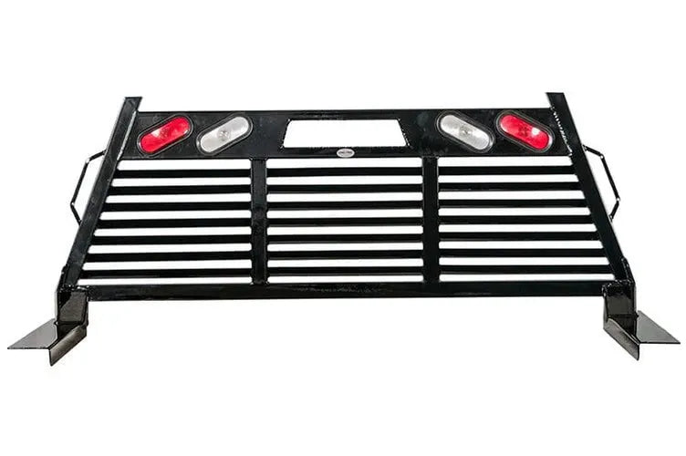 10C DODGE RAM HD FULL LOUVERED HEAVY DUTY HEADACHE RACK W/ LIGHTS
