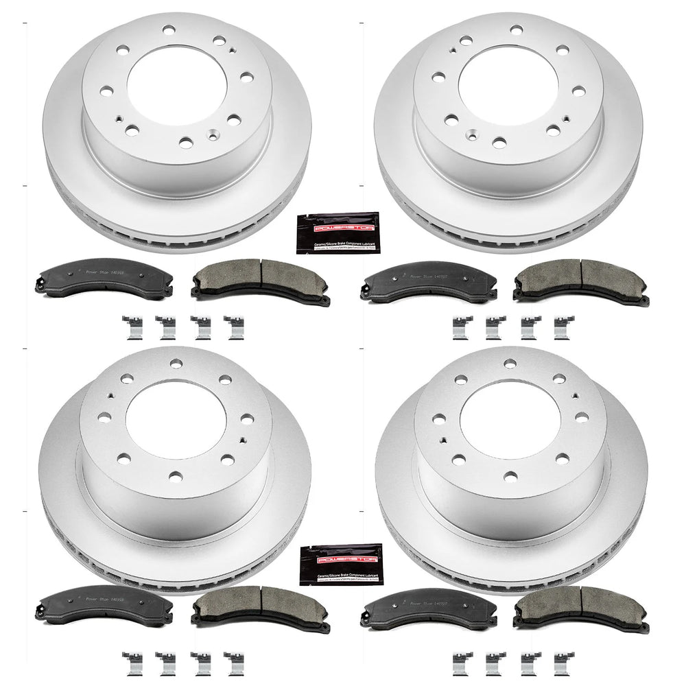 Power Stop 15-19 Chevrolet Silverado 2500 HD Front & Rear Z17 Evolution Geomet Coated Brake Kit