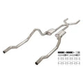 1966-1974 Mopar B-Body 3 Inch Crossmember Back Exhaust System With X-Pipe 409 Stainless With Violator Mufflers SMB13V