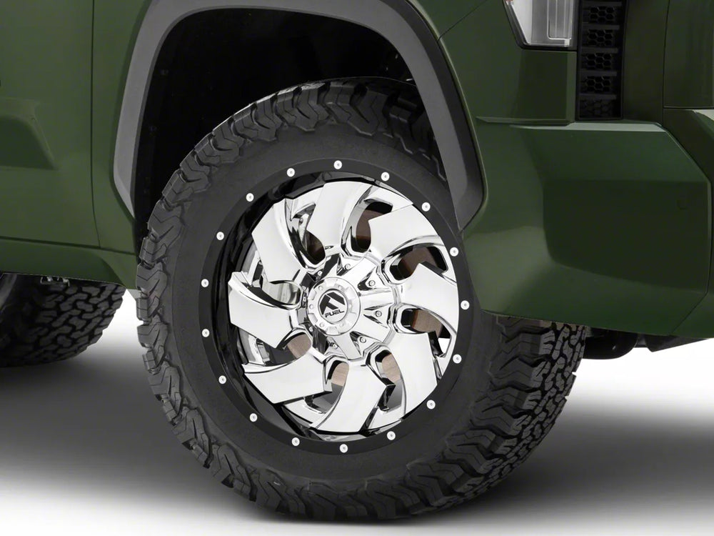 ~(56 lbs. 23X23X13)~ CLEAVER 20x10 6x135.00/6x139.70 CHROME PLATED GLOSS BLACK LIP (-19 mm)