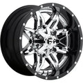 ~(50 lbs. 23X23X13)~ LETHAL 20x10 8x165.10 CHROME PLATED GLOSS BLACK LIP (-19 mm)