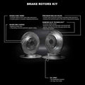 R1 Concepts Brake Rotor- D/S - Silver Fits Land Rover