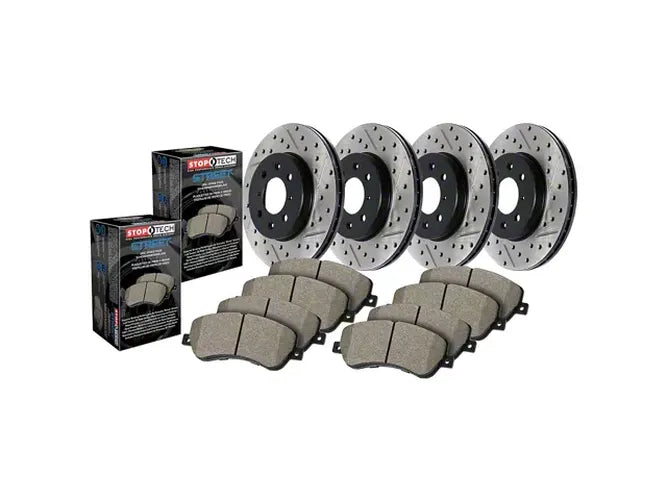 Street Axle Pack, Drilled & Slotted, 4 Wheel