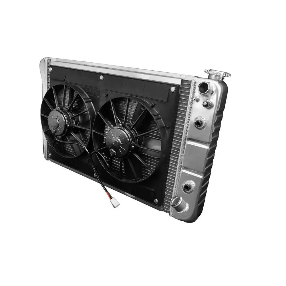 Radiator w/Fans C-10 Trk LS 67-72 Auto Trans Raw
