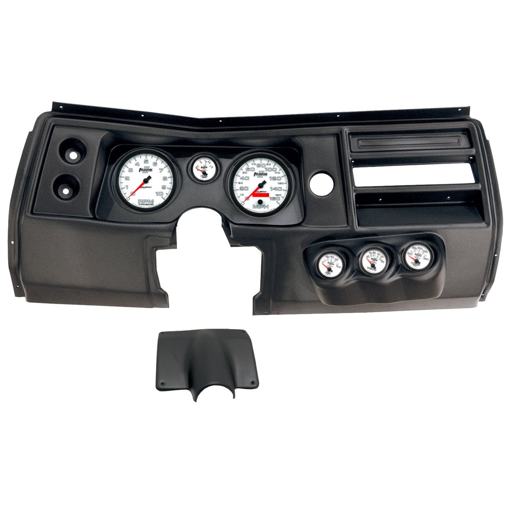 68 CHEVY CHEVELLE NO VENT 5IN X 2 & 21/16IN X 4 DIRECT FIT DASH KIT PHANTOM II