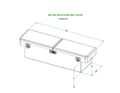 UNDERBODY TOOLBOX 24X24X48 DIAMOND PLATE DOUBLE DOOR