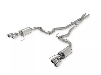 Roush 18-23 Mustang 5.0L V8 Black Tip Cat Back Exhaust Kit (Quad Tip Non-Active)