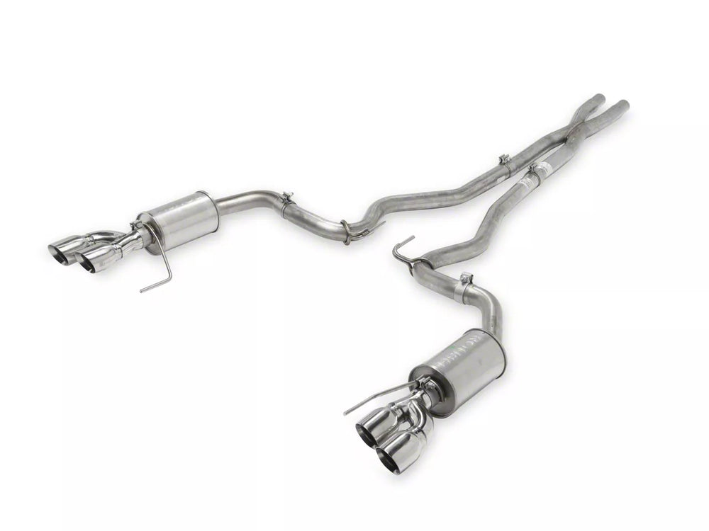 Roush 18-23 Mustang 5.0L V8 Black Tip Cat Back Exhaust Kit (Quad Tip Non-Active)