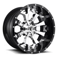 ~(52 lbs. 23X23X13)~ ASSAULT 20x10 6x135.00/6x139.70 CHROME PLATED GLOSS BLACK LIP (-18 mm)