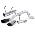 Monster Exhaust System for 19-24 RAM 2500/3500 6.7L Cummins Crew Cab Long Bed (SRW) Chrome-Plated Stainless Tip Banks Power