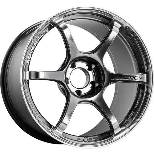 Advan RG-4 18x9 +53 5-120 Racing Hyper Black & Ring Wheel