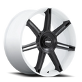 R908 22X10 5X130 WHT M-BLK-SPK 56MM