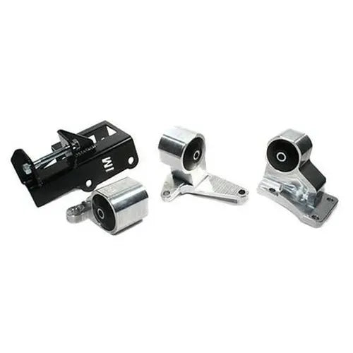 92-95 Civic 94-01 Integra Conversion Polished Aluminum Engine Mount Kit H-Series Manual Auto 2 Manual 500 HP 95A Red Innovative Mounts