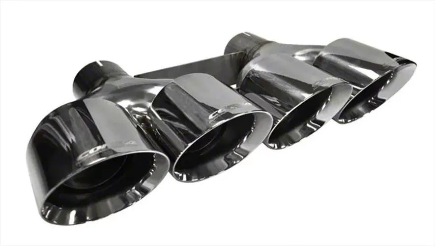 Quad 4.5 Inch Polished Pro-Series Tip Kit Clamps Included Dual Rear Exit For Corsa C7 Exhaust Only Stainless Steel Corsa Performance