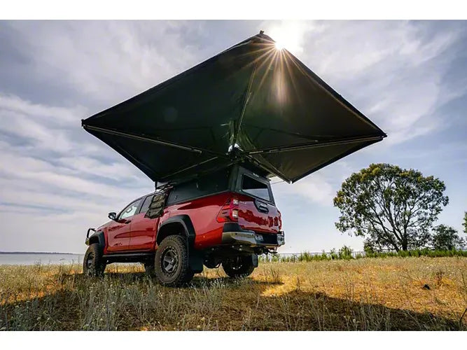DELTAWING 270DEGREE 6.5FT FREESTANDING AWNING FOR RIGHT SIDE WITH LED LIGHTS WATERPROOF UV50 KIT
