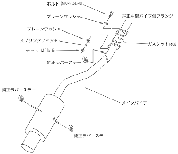 HKS Silent Hi-Power Muffler Subaru Forester SF5 SG5 SG9