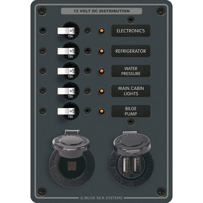 PANEL CB 12VDC SCKT & USB
