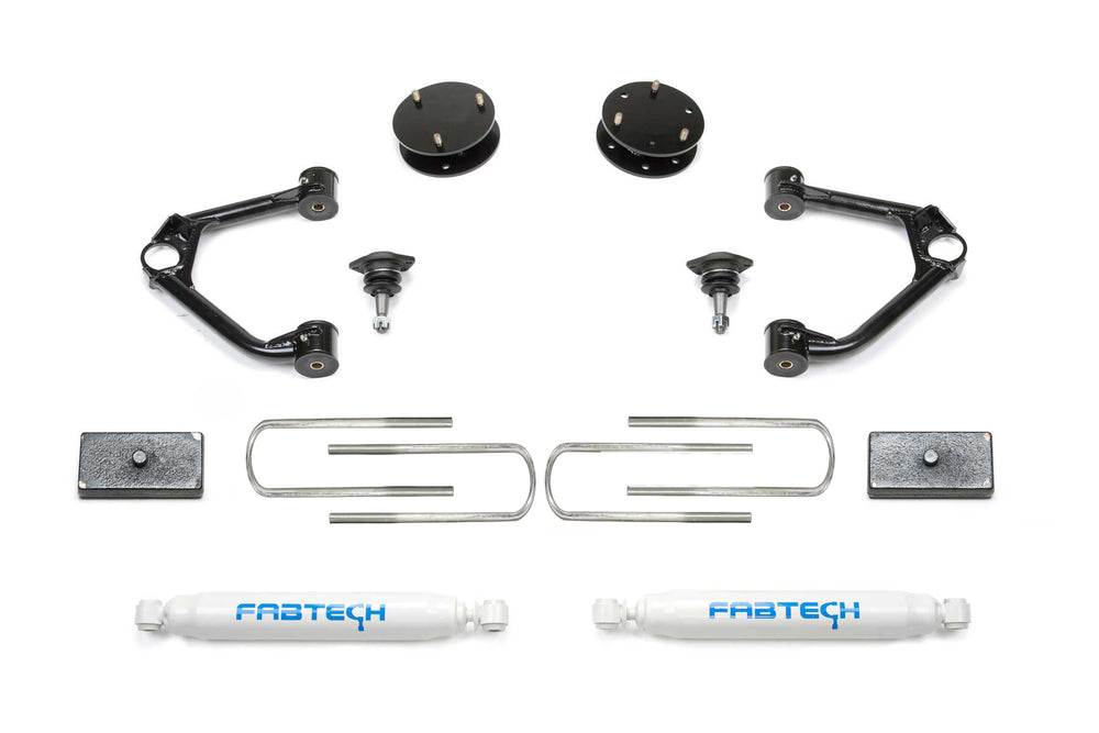 Fabtech 2025 GM 1500 2WD/4WD 3in UCA Ball Joint Sport System w/ Performance Shocks