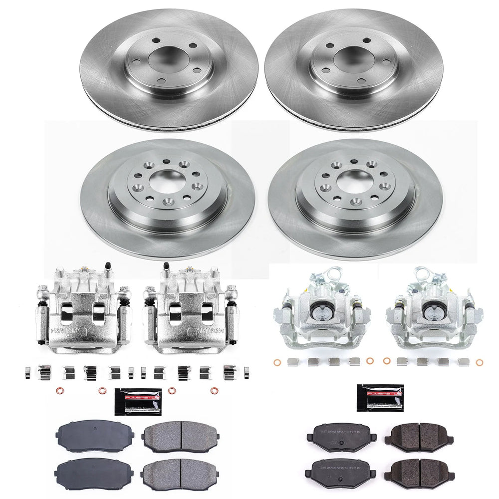 Power Stop 11-15 Ford Edge Autospecialty Kit w/ Calipers - Front and Rear