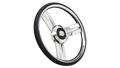 3 SPK BLK POLY GRIP CHRM HUB