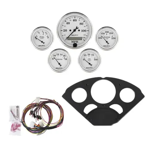 ~(7.5 lbs. 18X11X7)~ GAUGE KIT 5 PC CHEVY 55-56 MPH/FUEL/OILP/WTMP/BAT OTW