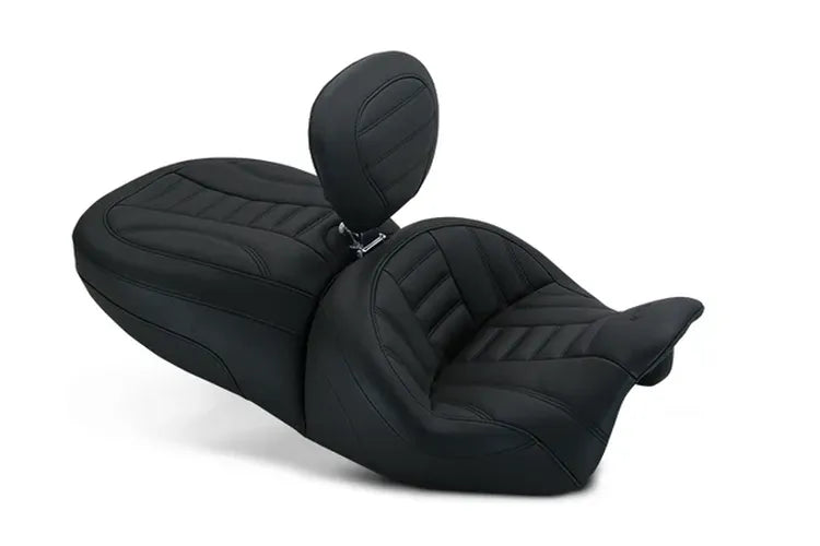 Mustang 15-21 Harley Freewheeler Standard Touring Deluxe 1PC Seat - Black