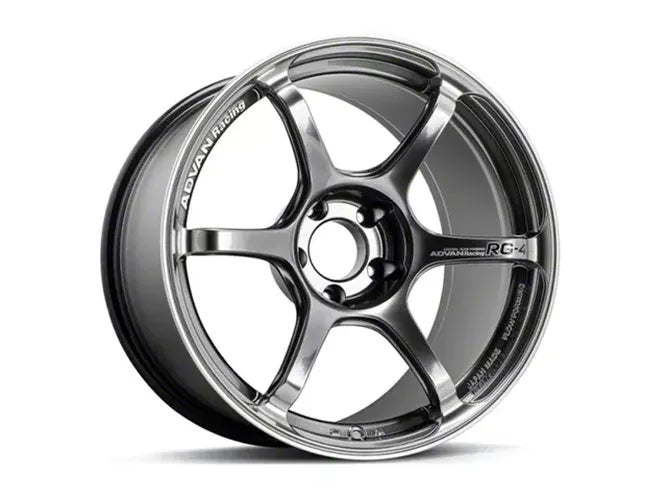 Advan RG-4 18x8 +44 5-114.3 Racing Hyper Black & Ring Wheel