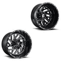 ~(53 lbs. 25X25X11)~ TRITON 22x8.25 8x210.00 GLOSS BLACK MILLED (-221 mm)