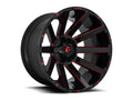 ~(60 lbs. 27X27X15)~ CONTRA 24x12 6x135.00/6x139.70 GLOSS BLACK RED TINTED CLEAR (-44 mm)