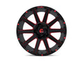 ~(60 lbs. 27X27X15)~ CONTRA 24x12 6x135.00/6x139.70 GLOSS BLACK RED TINTED CLEAR (-44 mm)