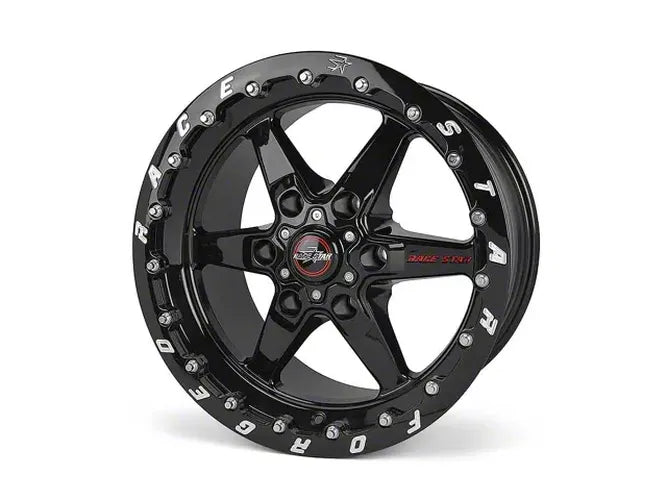 Race Star 93 Truck Star 17x9.50 6x5.50bc 6.125bs Gloss Black Wheel - Single Beadlock