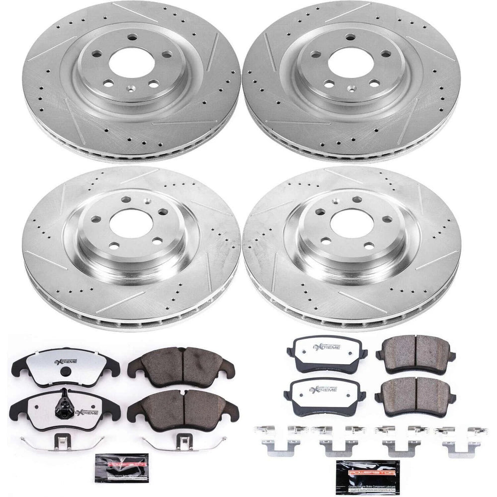 Power Stop 2011 Audi S4 Front & Rear Z26 Street Warrior Brake Kit