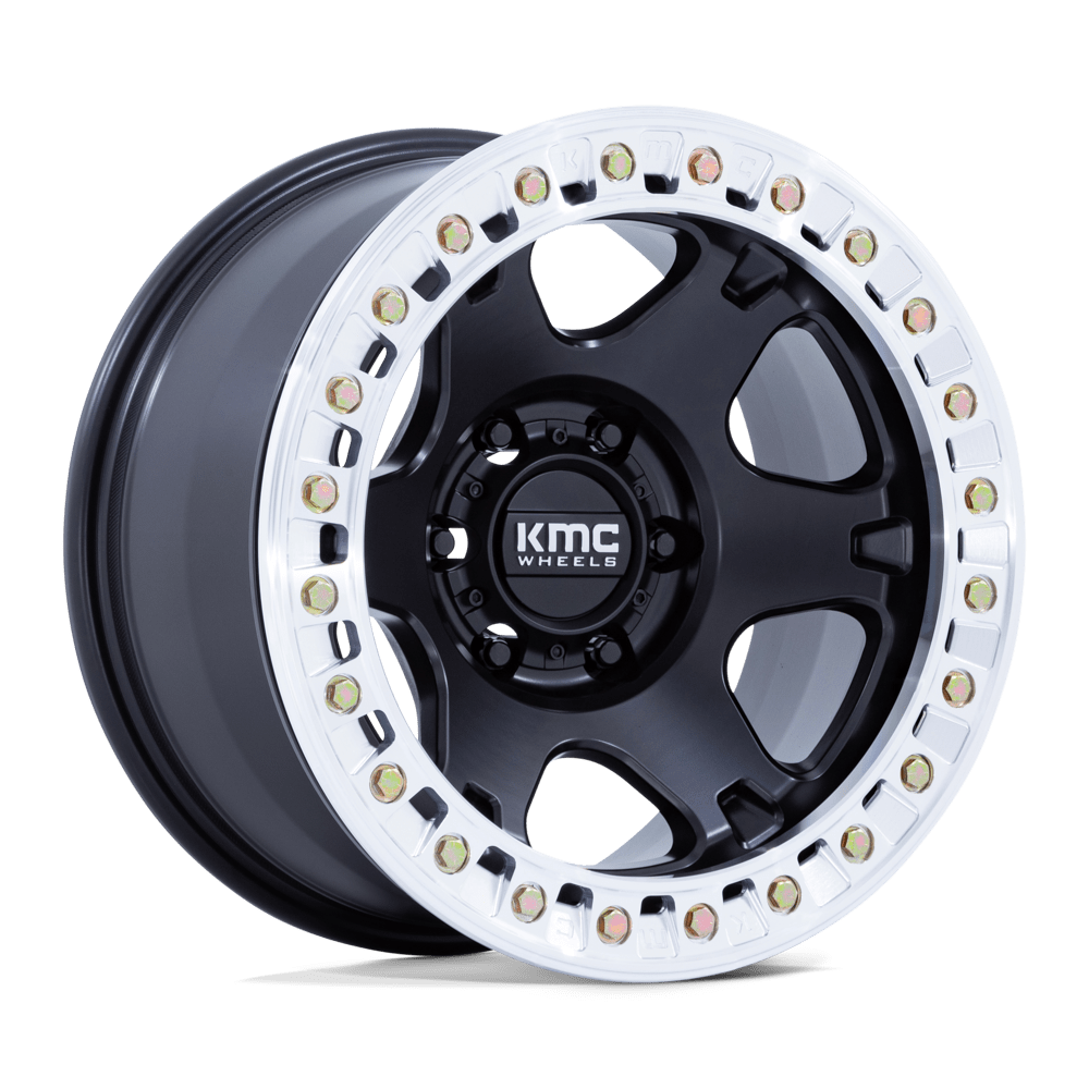 KM238 17X9 5X5.0 S-BLK MACH -38MM
