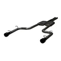 Phantom Series Cat Back Exhaust System Split Rear Dual Exit 2.5 in Intermediate And Tail Pipe Race Pro Muffler Hardware 4 in Black Tips Incl Natural 409 Stainless Steel Pypes Exhaust