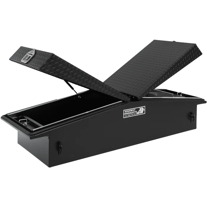 71X16X23 GULL WING TOOL BOX WITH SMOOTH BLACK BASE/BLACK DIAMOND PLATE LID