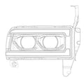 AlphaRex 94-01 RAM 1500 LUXX LED Proj Headlights Alpha-Blk w/Activ Light/Seq Signal/SB DRL