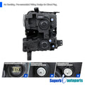 1500 DRL LIGHT BAR FULL LED HEADLIGHTS MATTE BLACK HOUSING CLEAR LENS AMBER REFLECTOR SWITCHBACK LED LIGHT BAR WITH SEQUENTIAL TURN SIGNAL