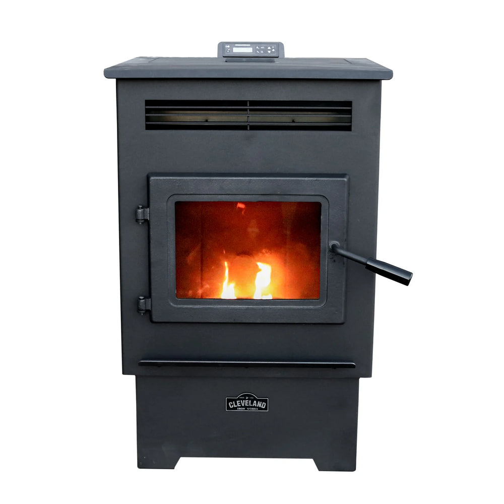 MEDIUM PELLET STOVE 26 IN DIAMETER 34000 BTU METAL BLACK
