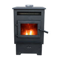 MEDIUM PELLET STOVE 26 IN DIAMETER 34000 BTU METAL BLACK