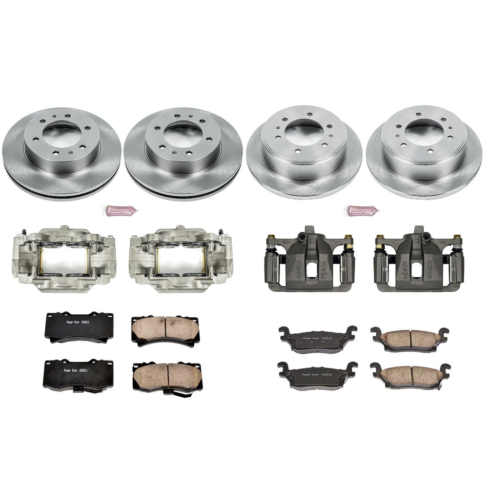 Power Stop 06-10 Hummer H3 Autospecialty Kit w/ Calipers - Front and Rear