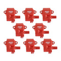 MSD Ignition Coil Pro Power Series GM LS1/Ls6 Engines Red 8-Pack 1997-2004 GM Cars W/Vin G/S 1998-2006 GM Trucks W/Vin E/D (8Th Digit) Additional 2-Pin Connector MSD Ignition