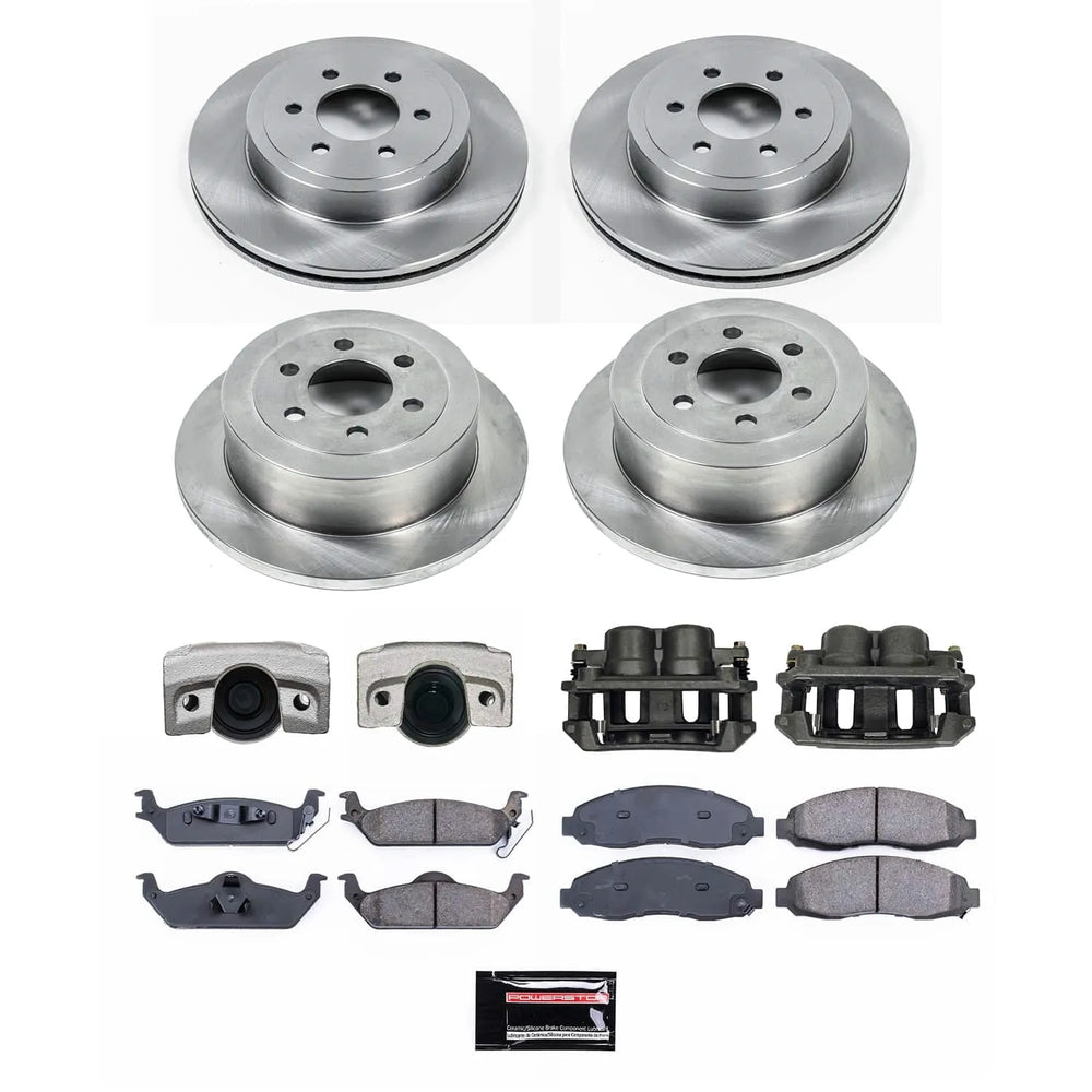 Power Stop 03-04 Dodge Dakota Front and Rear Autospecialty Kit w/Cals