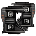 AlphaRex 20-22 Ford F150 Pro-Series Projector Headlights Black w/ Activation Light / Seq. Sig. / DRL