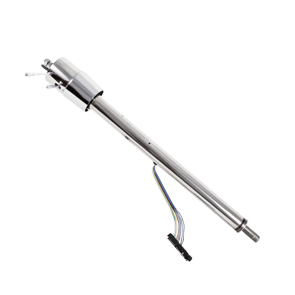 FLOORSHIFT TILT COLUMN:LASER CUT 2IN DIA; 1957 CHEVY STAINLESS STEEL