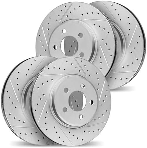 DFC 13-17 Land Rover Range Rover Front & Rear Drilled & Slotted Geoperformance Rotors
