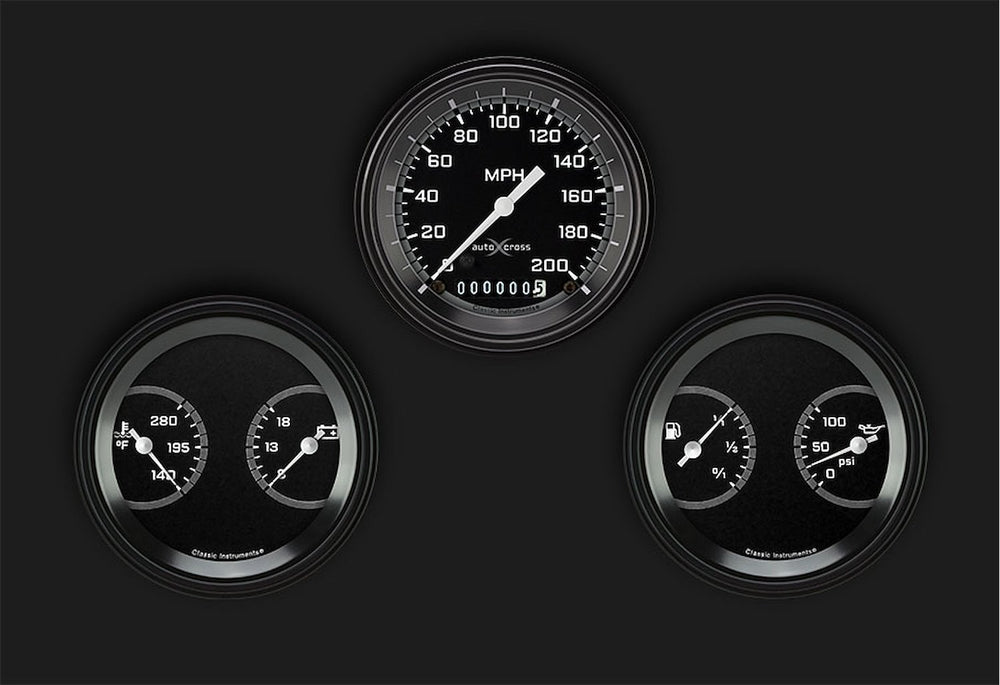 AUTO CROSS GREY 3" SPEEDO/2 DUALS-GM
