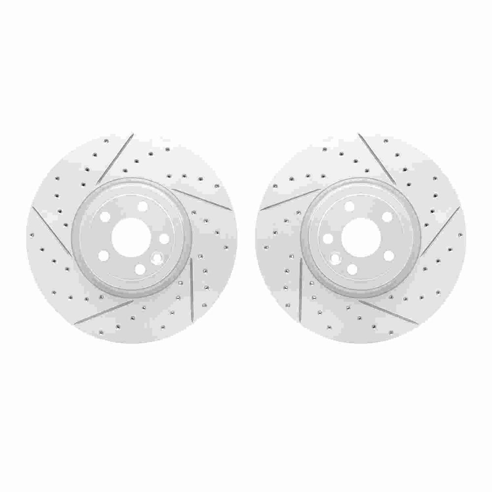 DFC 17-20 Jaguar F-Pace Front Drilled & Slotted Geoperformance Rotors