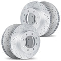 DFC 99-05 Ford Excursion Front & Rear Drilled & Slotted Geoperformance Rotors
