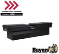 23X27X71IN TEXTURED MATTE BLACK DIAMOND TREAD ALUMINUM GULL WING TRUCK BOX